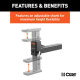 CURT 5000 lb. cap. 1 in. Ball Mount