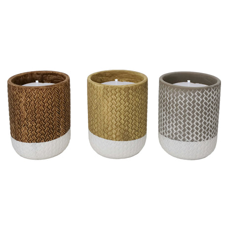 Trendspot Assorted Ceramic 4 in. H X 4 in. L X 4 in. W Reed Citronella Candle, Pack of 9