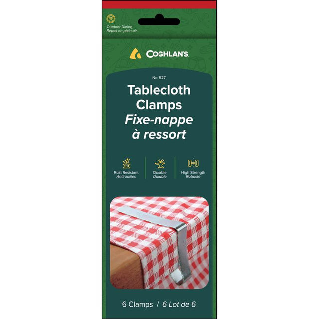 Coghlan's Silver Steel Tablecloth Clamps 6 pk