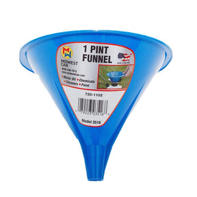 Midwest Can Blue 5 in. H Polyethylene 1 pt Funnel