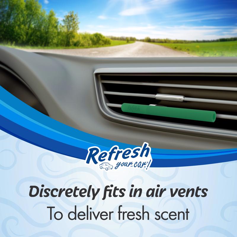 Refresh Your Car! Fresh Clover Scent Car Vent Clip Solid 6 pk