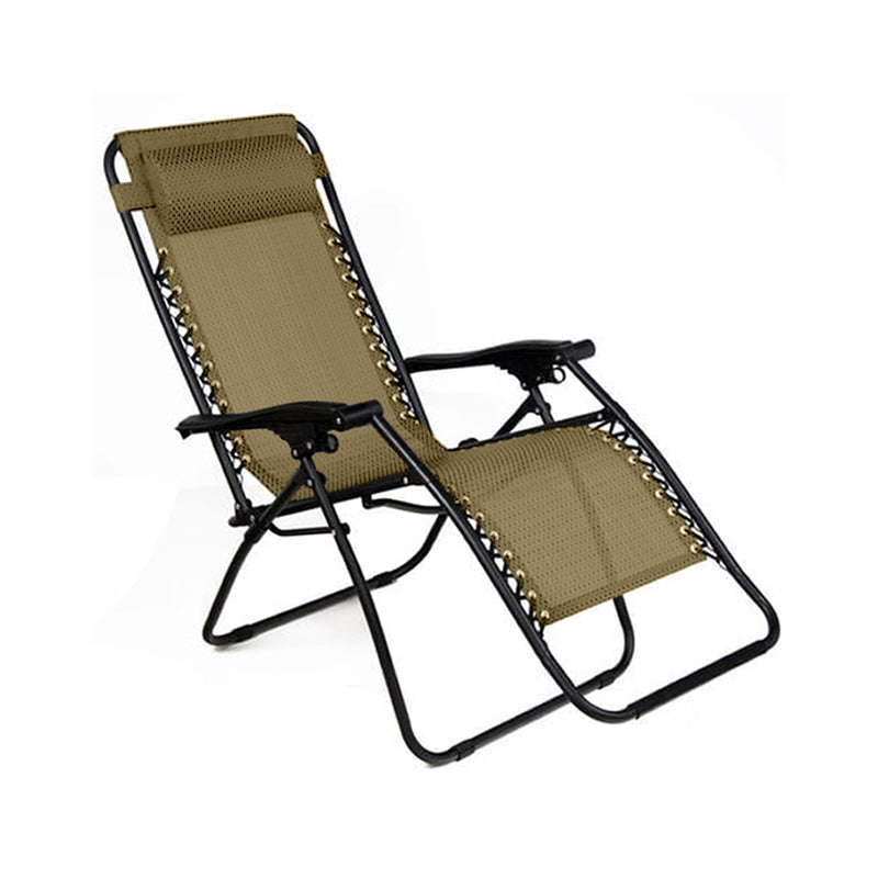 Living Accents Multi-Position Tan Zero Gravity Folding Lounger, Pack of 2