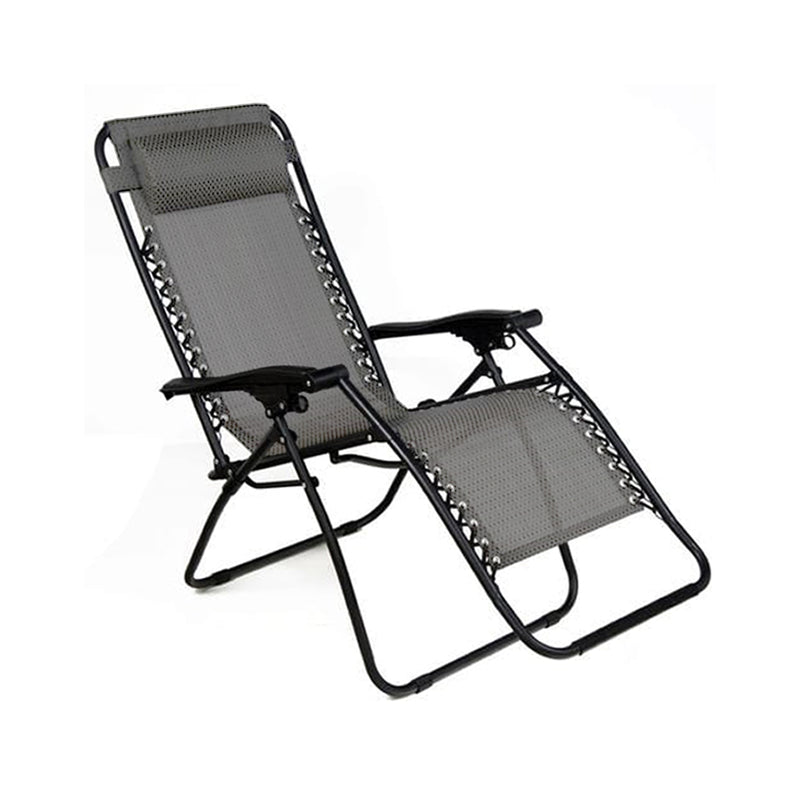 Living Accents Multi-Position Gray Zero Gravity Folding Lounger, Pack of 2