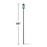 TIKI Blue Glass 68 in. Carnival Garden Torch 1 pc