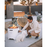 Ukiah Voyager 20 in. W Stainless Steel Round Propane Fire Pit with Sound System