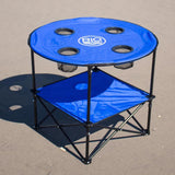 Rio Brands Plastic Blue 28 in. Round Foldable Picnic Table