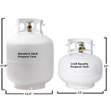 Flame King 11 lb Steel Empty LP Tank with Gauge