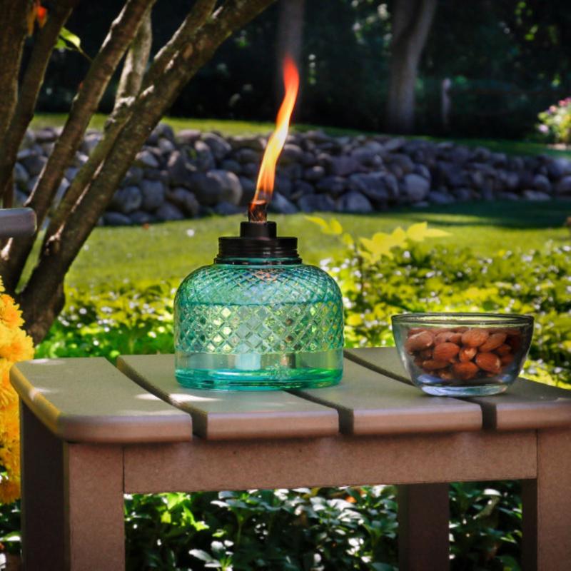 TIKI Blue Glass 5.80 in. Tabletop Torch 1 pc, Pack of 6