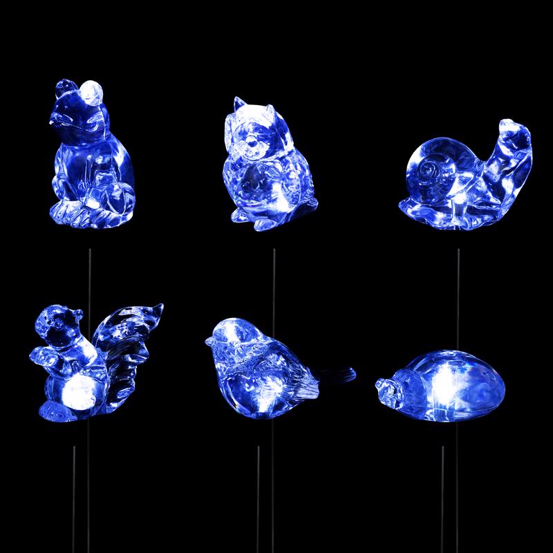 Alpine Acrylic/Metal Garden Friends Solar Garden Stake (Pack of 20) - Thumbnail 3