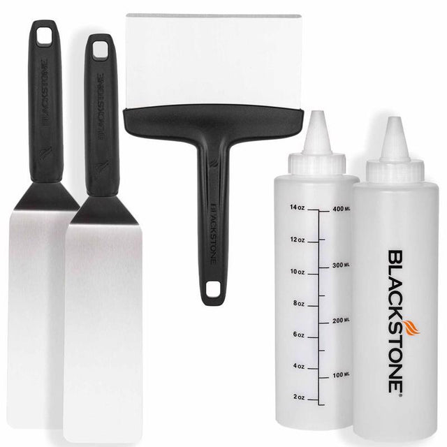 Blackstone Stainless Steel Silver Griddle Tool Set 5 pc, Pack of 4