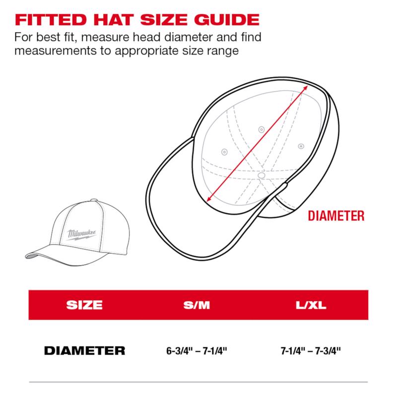 Milwaukee FlexFit Fitted Hat Gray L/XL