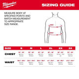 Milwaukee Workskin XL Long Sleeve Men's Crew Neck Black Midweight Base Layer Tee Shirt
