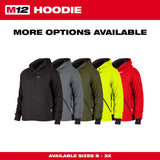 Milwaukee M12 L Long Sleeve Men's Full-Zip Heated Hoodie (Hoodie Only) Green
