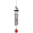 Woodstock Chimes Signature Collection Silver Aluminum/Wood 18 in. Crystal Cardinal Wind Chime