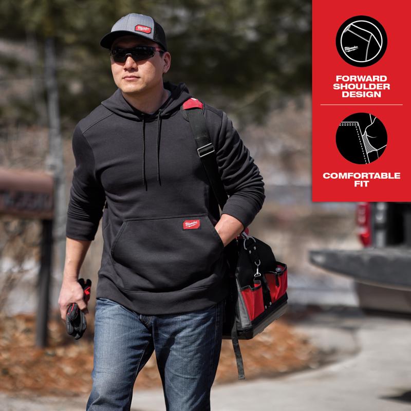 Milwaukee XXL Banded Sleeve Men's Hooded Hoodie Gray