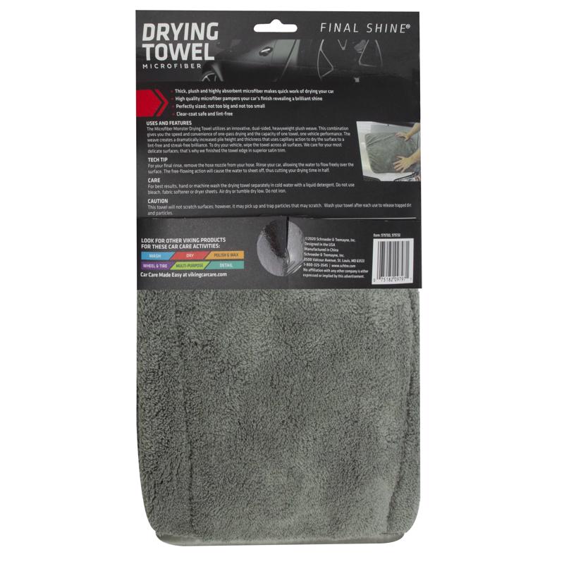 Viking 24 in. L X 24 in. W Microfiber Car Drying Towel 1 pk