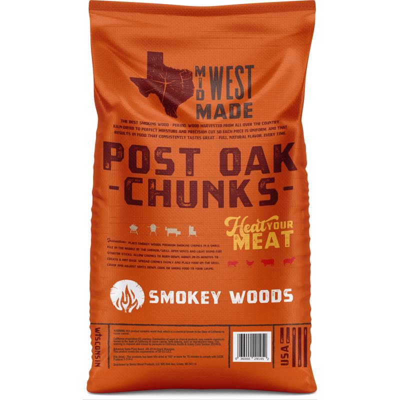 Smokey Woods All Natural Post Oak Wood Smoking Chunks 350 cu in