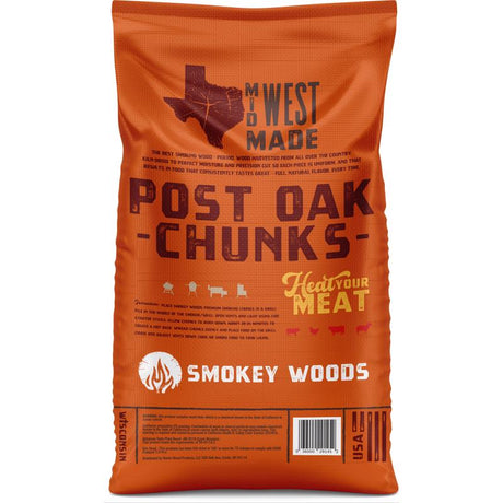 Smokey Woods All Natural Post Oak Wood Smoking Chunks 350 cu in