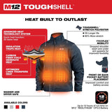 Milwaukee M12 M Long Sleeve Unisex Full-Zip Cordless Heated Jacket Blue