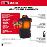 Milwaukee M12 Axis XL Sleeveless Women's Full-Zip Heated Vest Black