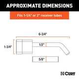 CURT 3500 lb. cap. Hitch Lock with Adapter