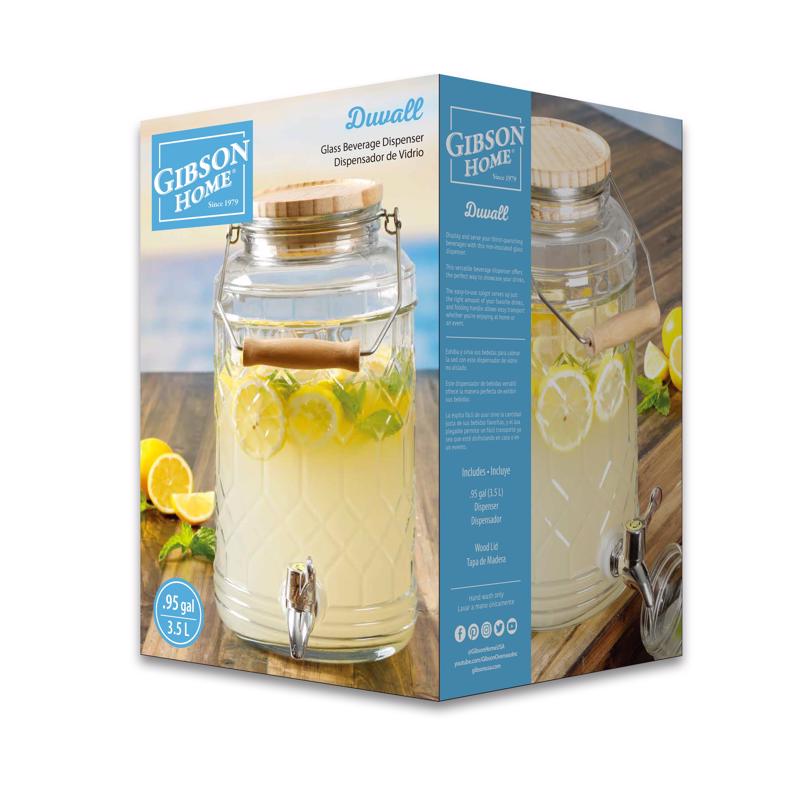 Gibson 0.95 gal Clear Beverage Dispenser Glass