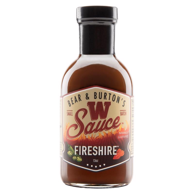 The W Sauce Bear & Burton's Fireshire Sauce 12 oz, Pack of 6