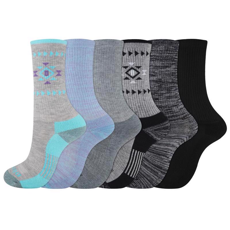 Dickies Dri-Tech Women's Aztec 6-9 Crew Socks Assorted, Pack of 2