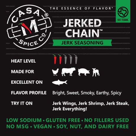 Casa M Spice Co Jerked Chain Jerk Seasoning 5.25 oz