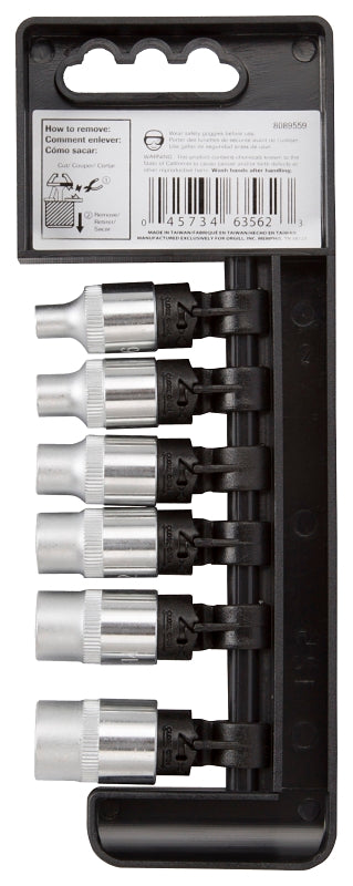 Vulcan TS1006-P Socket Set, Chrome Vanadium Steel, Chrome