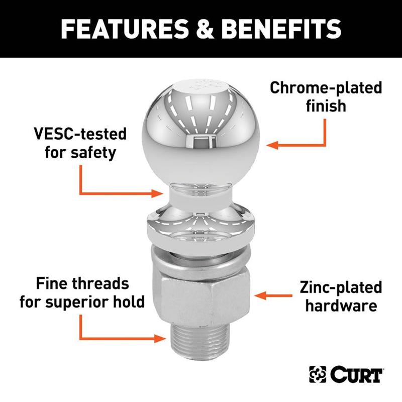 CURT 15000 lb. cap. 2-5/16 in. Hitch Ball