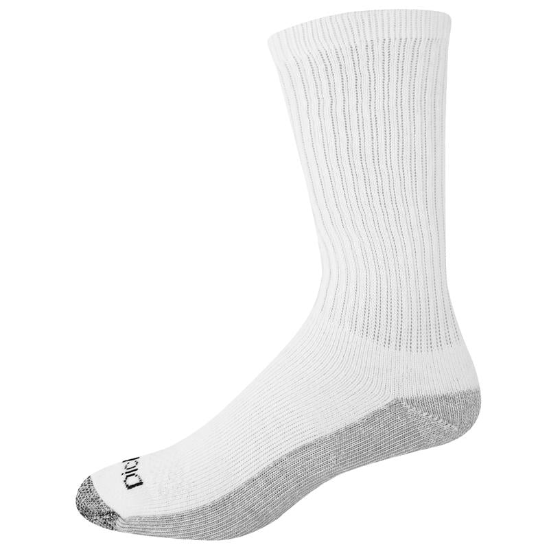 Dickies Dri-Tech Men's 6-12 Crew Socks White, Pack of 2
