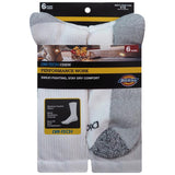 Dickies Dri-Tech Men's 6-12 Crew Socks White, Pack of 2