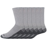 Dickies Dri-Tech Men's 6-12 Crew Socks Gray, Pack of 2