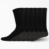 Dickies Dri-Tech Men's 6-12 Crew Socks Black, Pack of 2