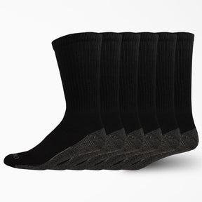 Dickies Dri-Tech Men's 6-12 Crew Socks Black, Pack of 2