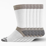 Dickies Dri-Tech Men's 6-12 Cushion Crew Socks White, Pack of 2