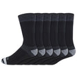 Dickies Men's Dri-Tech 6-12 Cushion Crew Socks Black, Pack of 2