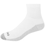 Dickies Dri-Tech Men's 6-12 Quarter Sock White, Pack of 2