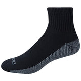 Dickies Dri-Tech Men's 6-12 Quarter Sock Black, Pack of 2