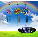 Alpine Assorted Metal 35 in. Solar Kinetic Spinner Wind Chime, Pack of 12