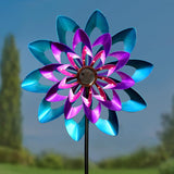 Exhart Multicolored Metal 26 in. H Pinwheel Garden Stake Spinner