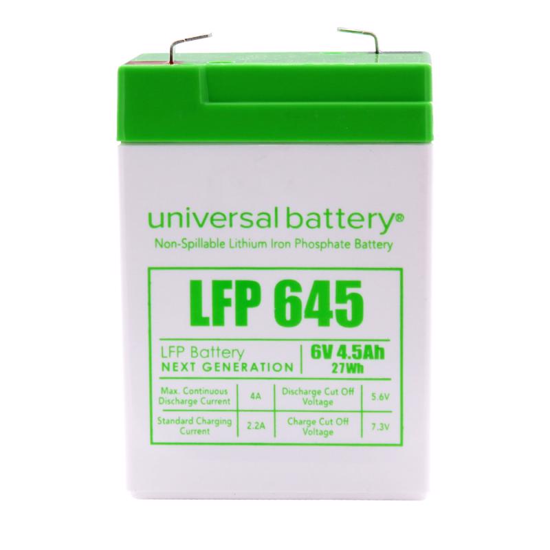 Universal Power Group LFP645 4.5 Ah 6 V Universal Battery, Pack of 2