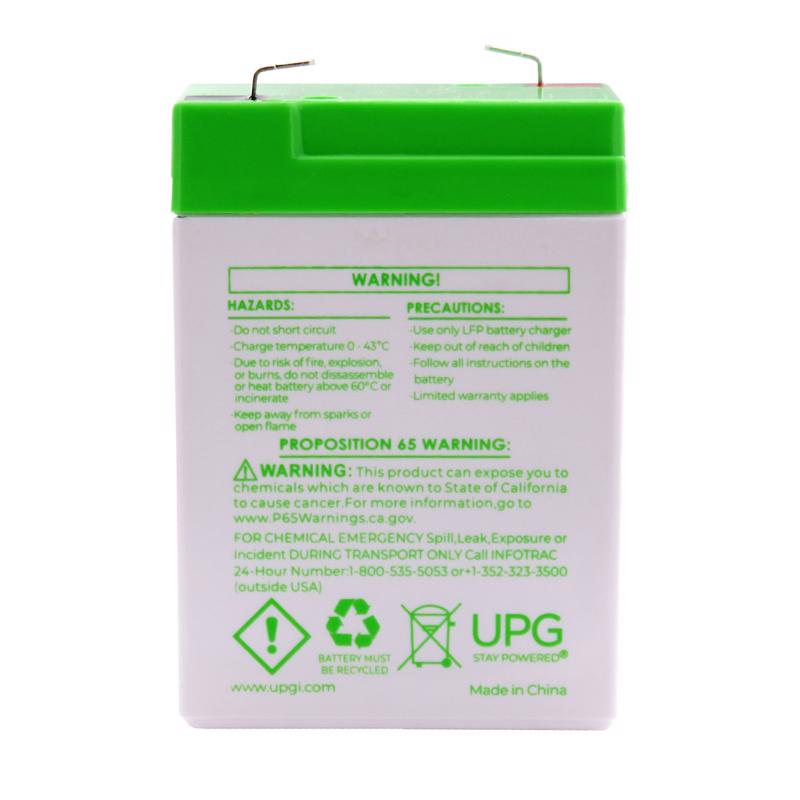 Universal Power Group LFP645 4.5 Ah 6 V Universal Battery, Pack of 2