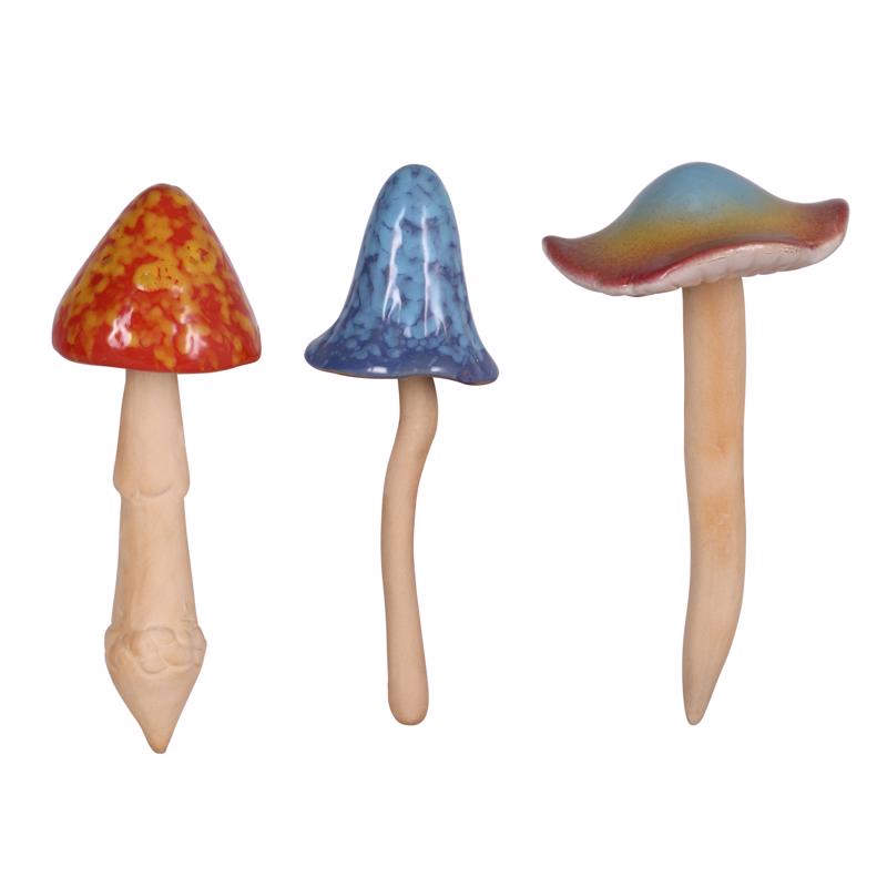 Meadow Creek Assorted Ceramic 7.4 in. H Yard Stake, Pack of 12