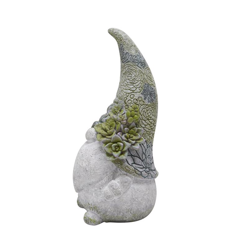 Meadow Creek Polyresin Multi-color 14 in. Mr and Mrs Gnome Garden Statue, Pack of 2