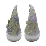 Meadow Creek Polyresin Multi-color 14 in. Mr and Mrs Gnome Garden Statue, Pack of 2