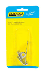 Seachoice Polished Stainless Steel 2-7/8 in. L X 1 in. W Fixed Eye Safety Hasp 1 pk