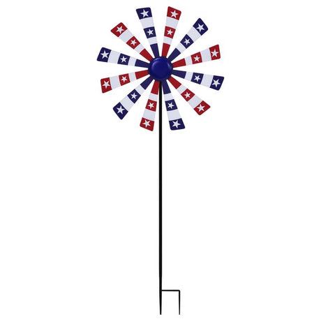 Alpine Multicolored Metal 37 in. H Patriotic Windmill Outdoor Garden Stake, Pack of 8