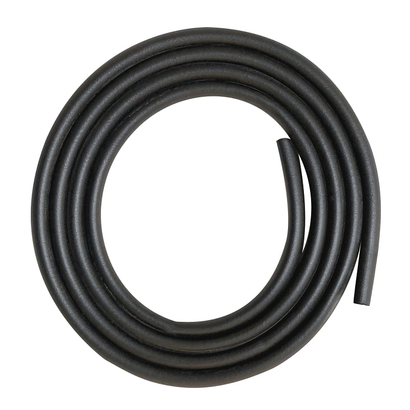 Frost King T81BK Bulb Shape Door Weatherseal, 3/8 in W, 5/8 in Thick, 81 in L, Rubber, Black